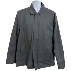 FIVEFOUR NWT Blaine Charcoal Gray Jacket Cotton Lightweight Coat‎ Plaid Lined L